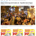 Kölnische Rundschau Online Artikel zum Geisterzug 2026